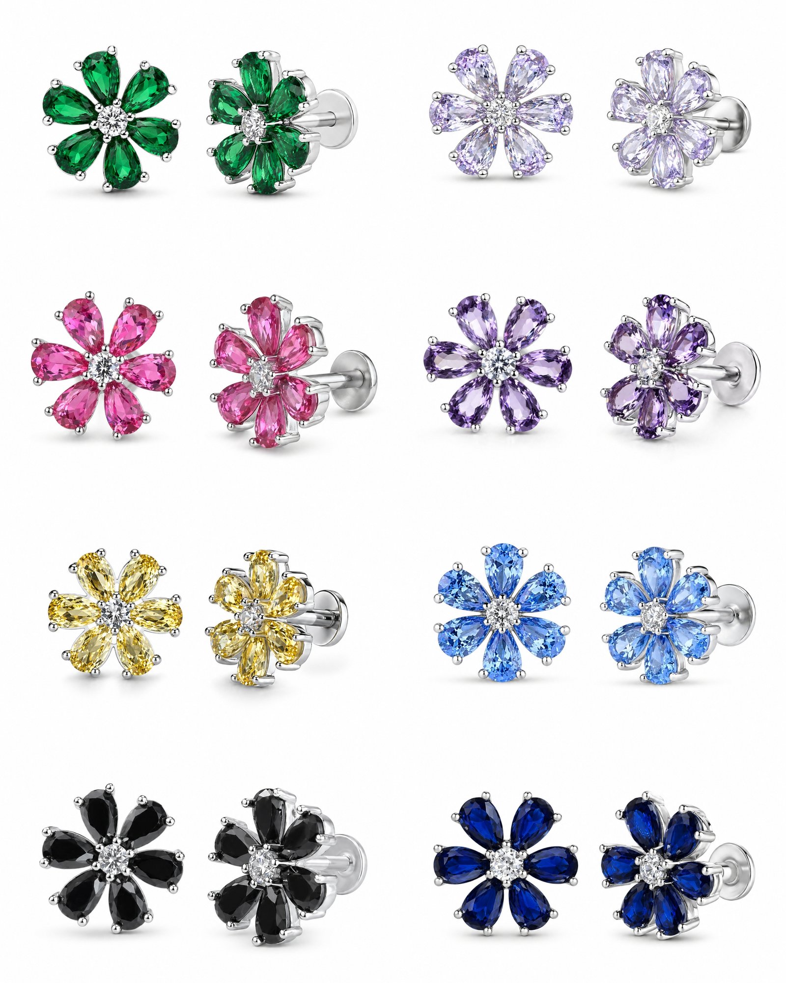 Color Flower Studs